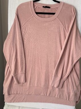 Jane & Delancey Sweatshirt Womens 1X Athleisure Casual Comfy Longer Back Hem